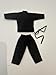 1/12 Action Figure Clothes,Taekwondo Uniform Outfits for 6 inch Male Action Figures,6 inch Miniature Karate Suit (Black)