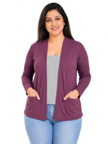 Image of In Love Women's Solid Open Front Shrug with Pockets
