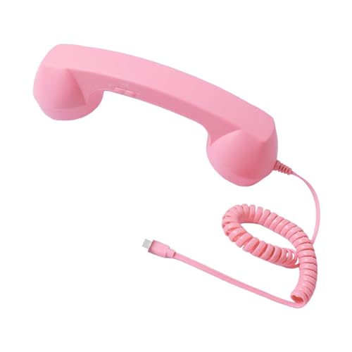 Image of Retro Phone Handset Phone Receiver for Mobile Phone Meetings All Smartphones Pink Consumer Electronics| Home Telephones & Accessories| Corded Telephones