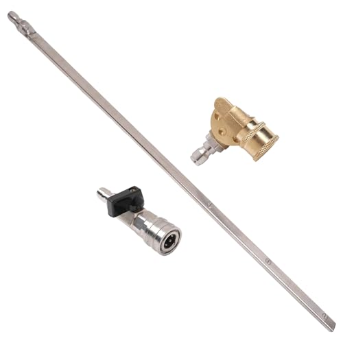 ラジエータークリーニングスタッフ高圧力水タンククリーニングツール|クールなクリーニングロッド|溝、車、トラック、キャンピングカー、タンク、芝生、ガラス、庭、窓、家庭用の刺し込みアクセサリー空気圧ジェットの高圧クリーニングロッドの空き洗浄用の放射安定クリーニ