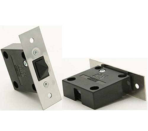 K M Electronics® Push to Break Flush Mount Door Cupboard Wardrobe Light Switch 2A Chrome Silver