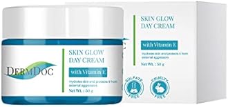 DermDoc Skin Glow Day Cream With Vitamin E, 50 g | Oil Free Moisturizer With Gel Cream Texture For Normal to Oily Skin | Hydrates, Protects Skin From External Aggressors, No Parabens & Sulphates