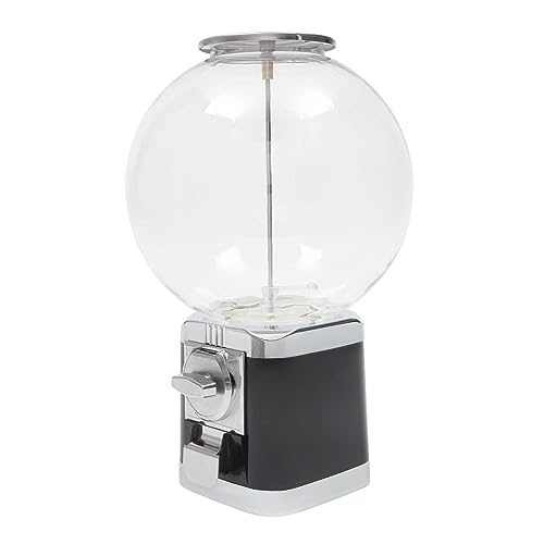 Gumball Vending Machine, Big Bubble Gumball Dispenser Machine, 1.26in Ball Bulk Vending Machine with Key - Classic Bubble Capsule Toys Candy Dispenser Vending Machine, Black