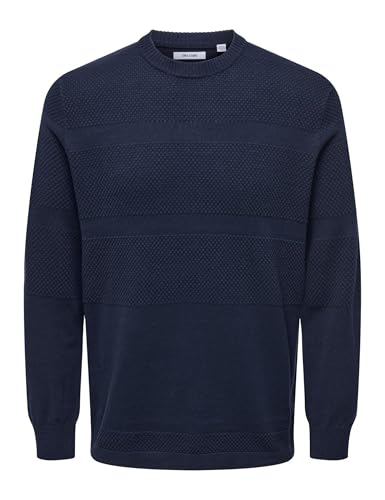 Onsmalik Reg 12 Pinaple Crew pull maille homme Only & Sons chaud et élégant