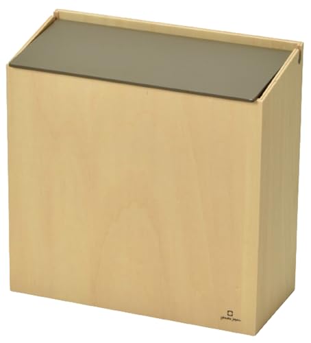 職人が仕上げた木製ゴミ箱「SLIM DUST」グレイブラウン/おしゃれ インテリア ナチュラル ゴミ箱 木製 日本製 8L 袋が見えない シンプル ヤマト工芸