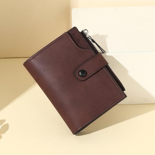 Image of Wallet for Men Large Capacity Leather RFID Blocking Trifold Wallet with 2 ID Windows and 15 Card Holders