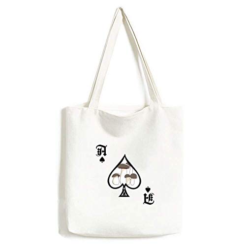 Sac à main aux motifs de champignons frais | Grand cabas lavable