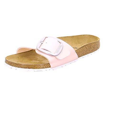 Birkenstock Mules Madrid Big Buckle Cuero Natural, rosa, 37 EU Étroit