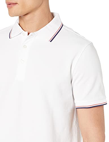 Goodthreads Men's Short-Sleeve Washed Pique Polo Shirt, White, Small #TOP2