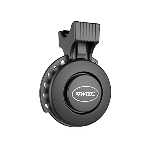 KENANZH Electric Bicycle Bell 120 db Bike Bell Mini Bell Loud and Clear 4 Sound Modes with Rechargeable Battery Waterproof Bicycle Accessories for Kids Boys Adults Mountain Bike Bells Whistle (Black)