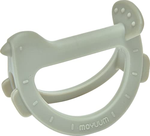 Moyuum Silicone Swing Bird Teether Toy | Made in Korea, Provides Teething Relief, Wrist Teether is Easy to Grip, Designed to Rock, Babies 3+ Months