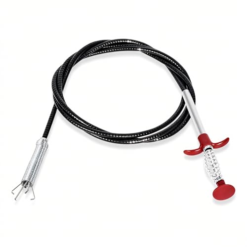 Xnverom Drain Snake, 79-Inch Drain Clog Remover Tool, Flexible Grabber Claw for Bath Tub, Toilet, Kitchen Sink & Sewer