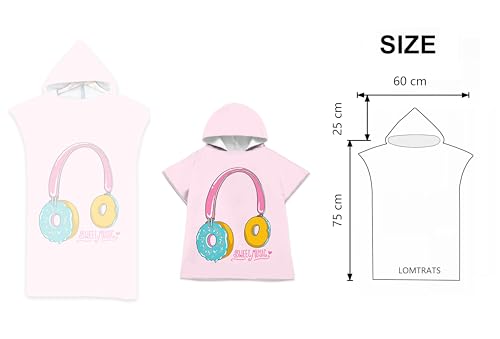 LOMTRATS Quick Dry Surf Poncho Changing Towel Robe Hoodie for Kids,Microfiber Swimming Beach Surfing Diving Home Hot Springs Bathing Parka - Image 4