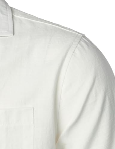 Image of JEMITOP Men's 2 Piece Outfits Summer Relaxed Fit Walking Suit Casual Cuban Guayabera Shirt and Pants Set Beach Vacation