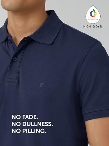 Image of XYXX Men's Nova 100% Combed Cotton Regular Fit Polo T-Shirt