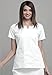 Cherokee Women's Round Neck Top, White, Medium