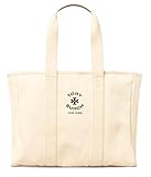 Tory Burch 156529 Canvas Off White/Blue Women's Small Tote Bag