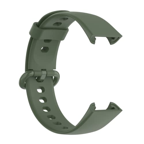 Image of YODI Soft Silicone With Metal Buckal Classic Strap Bands for Redmi Watch 2 Lite /Redmi GPS Smart Watch Only, Comfort and Flexible Straps for Men Women and Kids (Green)