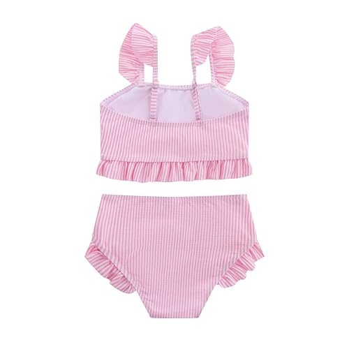 LIZENS Girl’s Swimsuits Two Piece Bikini Set Adjustable Ruffle Trim Kids Bathing Suit for Girls2