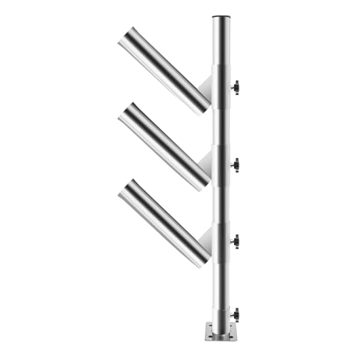 3 Tube Tree Type Adjustable Stainless Rocket Launcher Rod Holders Can Be Rotated 360 Deg?US Stock?