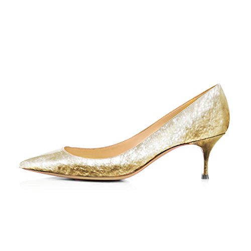 XYD Office Event Dress Pumps Pointed Toe Kitten Low Heels Slip On Comfortable Shoes for Women2