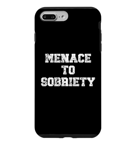 Menace to Sobriety Anniversary Mens Womens Sober AA Recovery �X�}�z�P�[�X iPhone 7 Plus/8 Plus �p