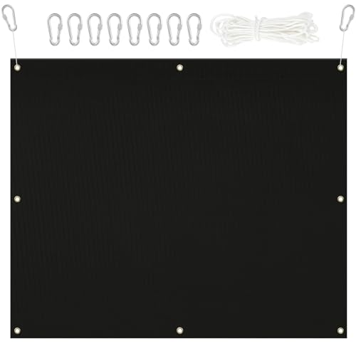 Silipull Archery Backstop Netting Heavy Duty with Rope and Hooks Slingshot Archery Net for Backyard Shooting Accessories(5 ft X 6 ft X 2 Mm 45 Lbs Black)