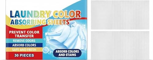Color Guard Sheets for Laundry Dye Catcher Color Absorber Sheets to Prevent Color Runs and Bleeds Fragrance-Free Fabric Protection Safe for All Washable Clothes 1 Box 30 Sheets