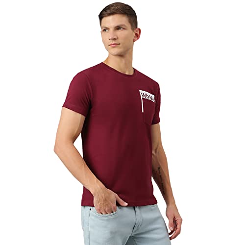 Image of Thomas Scott Men's | Solid | Half Sleeve | Slim Fit | 100% Cotton | Round Neck | Casual Tshirt