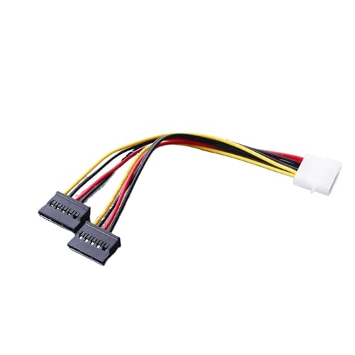 Cable adaptador de energía SATA 4 Pin IDE a 2 Serial ATA miniatura 3
