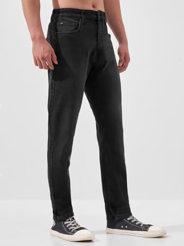 Image of Highlander Men Men's Straight Fit Jeans | Mid Rise | Stretchable | Designed for Comfort & Ease of Movement| Jeans for Man