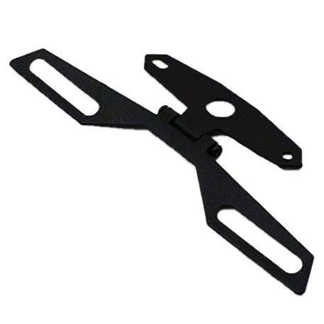 Motorcycle Folding License Plate Bracket Tag Taillight Tail Light Holder ATV Dirt Bike Dual Sport