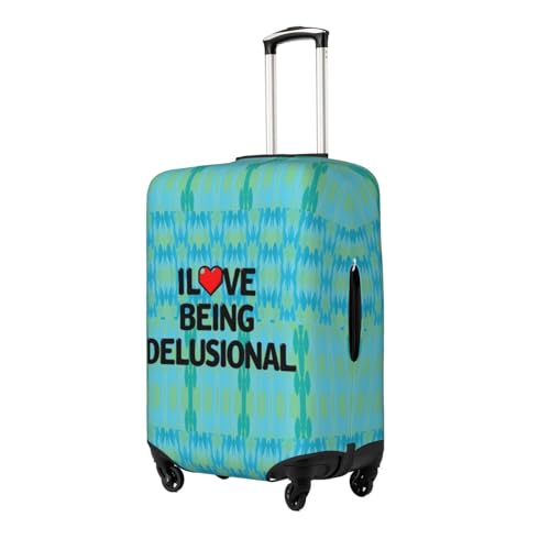 I Love Being Delusional Suitcase Cover,Luggage Protector Suitcase Covers For Luggage,Luggage Covers for Suitcase (Small)2