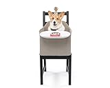 3-in-1 Convertible Pet High Chair, Dining Booster Seat & Travel Car Seat for Pets, Sand