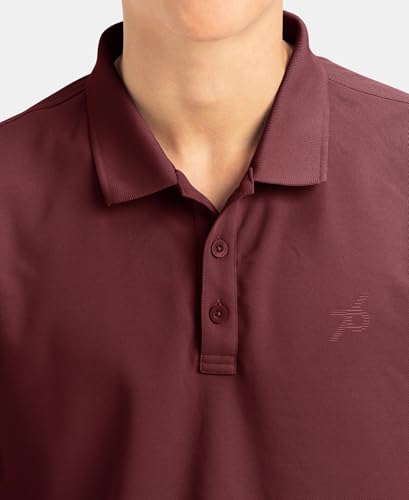 Image of Jockey AM38 Men Microfiber Fabric Solid Half Sleeve Polo T-Shirt with StayDry & StayFresh Technology