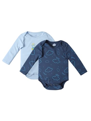 Image of Nautinati Baby Girls 100% Cotton Graphic Printed Bodysuits /Onsies (Value Pack) | Age 0-2 Years
