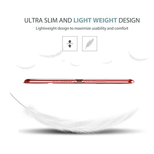Image of ProCase Smart Case for iPad 9.7 Inch iPad 6th /5th Generation 2018 2017(Model: A1893 A1954 A1822 A1823), Ultra Slim Lightweight Stand Cover with Translucent Frosted Back -Red