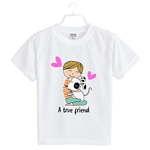 Image of Boys Regular Fit Cotton Tshirt Printed Tshirt for Friendship Day Tshirt for Friends