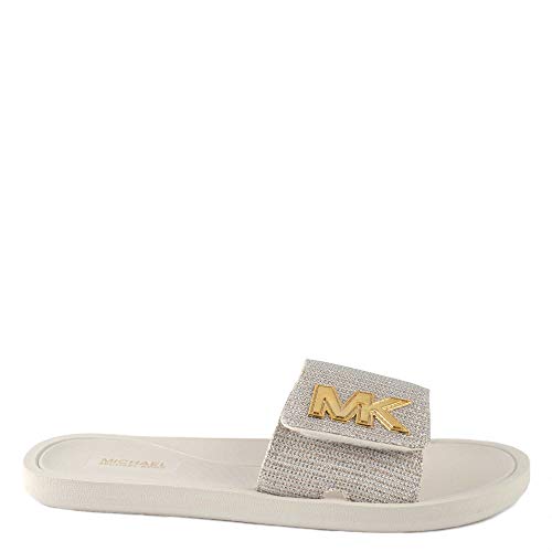 MICHAEL by Michael Kors MK Slide Ecru and Gold Mesh Slider Ecru 40 EU