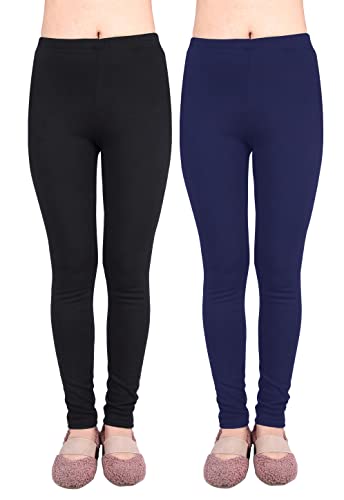 IRELIA 2 Pack Girls 100% Cotton Fleece lined Warm Leggings For Winter BN S - image 1