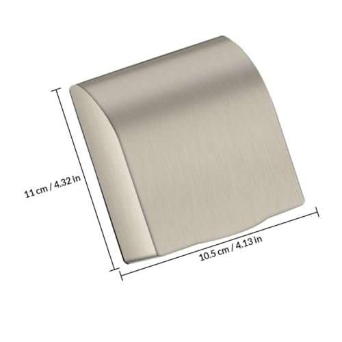 Couvercle boîtier prise étanche type 86 inox argent pour salle de bain