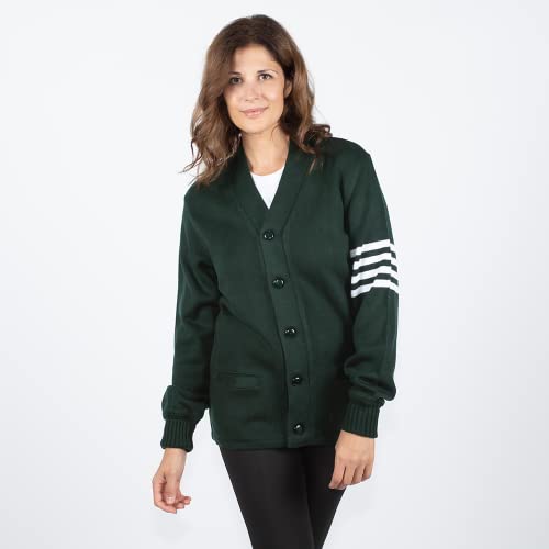 Image of Stewart & Strauss Cardigan Varsity Letter Sweater | American style button front letter sweater knit since 1977, heavyweight and ready for chenille letters and patches