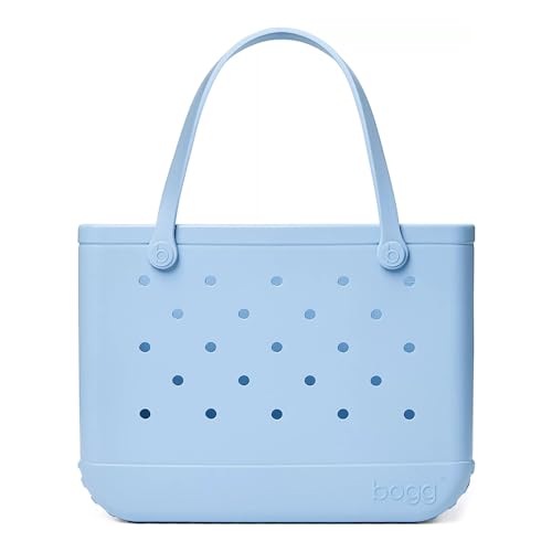 BOGG BAG Original Large Tote – 19” x 14” x 9” – Durable, Washable, Tip-proof – Beach, Pool, Boat, Work, Sports (Blue Skies)