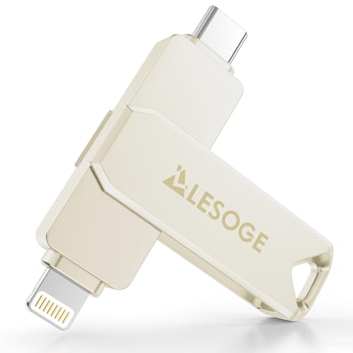 LESOGE USB 3.0 Stick 128G,USB Speicherstick für Fotos (Elfenbeinweiß)