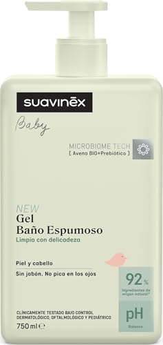 Suavinex, Gel Champú Espumoso para Bebés, para Piel y Cabello, 750 ml