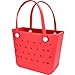Uwyriwooq Rubber Beach Bag, Large Beach Tote Bag for Women, Beach Bag Waterproof Sandproof (Red)