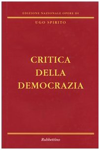 Hardcover Critica della democrazia [Italian] Book