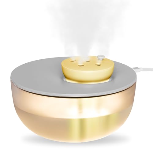 Rainpal 1,2L Mini humidificateur d'air avec éclairage, 20dB Humidificateur de brouillard froid réglable à 6 vitesses, 300 ml/H Volume de brouillard avec