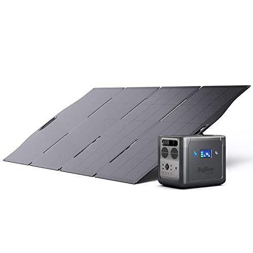 BigBlue 2500W Solar Generator with 400W Solar Panel Included, 1843Wh