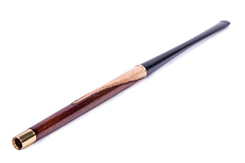 Dr. Watson - 22cm Bocchino, di legno, serie vintage, scelta di finitura Liscia o Intagliata, si adatta alle sigarette Extra Slim (INTAGLIATA)